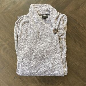 Bobeau Heather Gray Knit button sweater